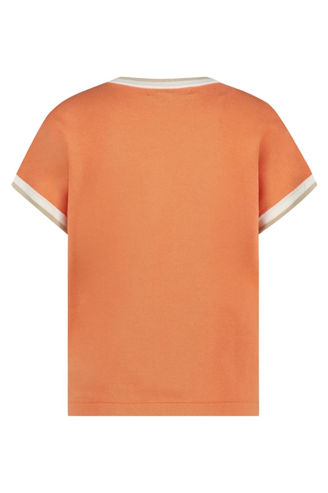 JERRY VNECK STRIPED RIB SRB4552 COPPERTAN
